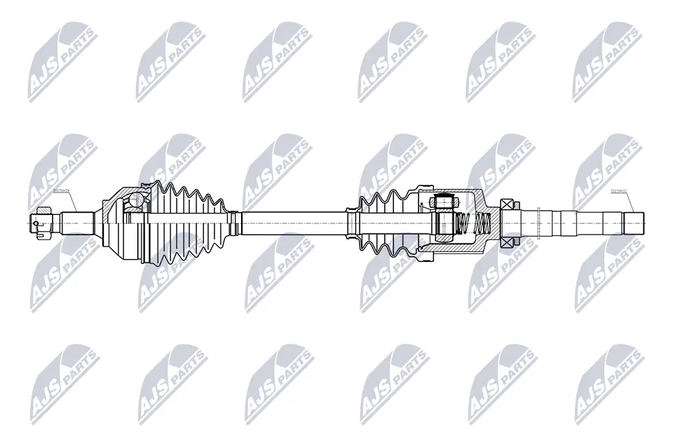 Antriebswelle Vorderachse rechts NTY NPW-CT-204