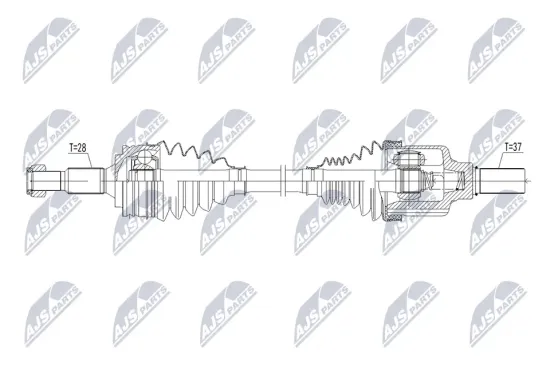 Antriebswelle Vorderachse links NTY NPW-CT-208 Bild Antriebswelle Vorderachse links NTY NPW-CT-208