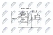 Gelenksatz, Antriebswelle getriebeseitig NTY NPW-DW-012