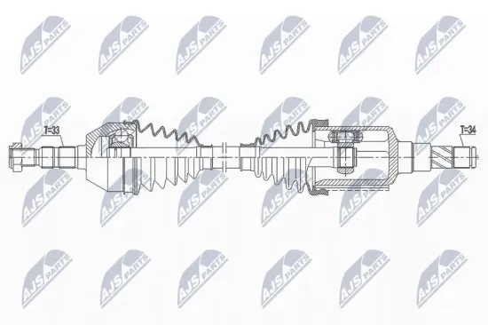 Antriebswelle Vorderachse links NTY NPW-DW-027 Bild Antriebswelle Vorderachse links NTY NPW-DW-027