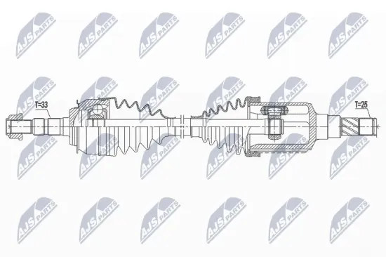 Antriebswelle Vorderachse links NTY NPW-DW-031 Bild Antriebswelle Vorderachse links NTY NPW-DW-031