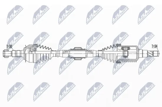 Antriebswelle Vorderachse rechts NTY NPW-DW-035 Bild Antriebswelle Vorderachse rechts NTY NPW-DW-035