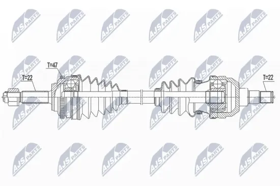 Antriebswelle Vorderachse links NTY NPW-DW-043 Bild Antriebswelle Vorderachse links NTY NPW-DW-043