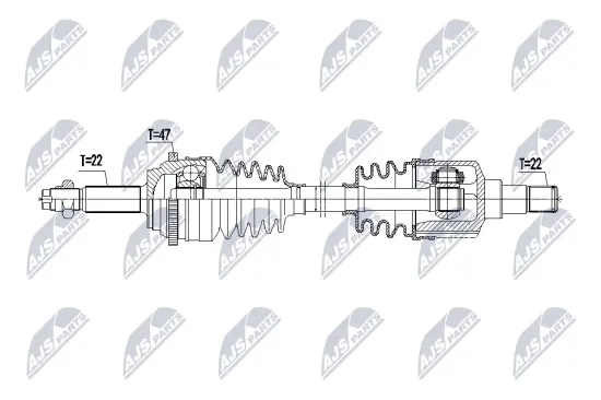 Antriebswelle Vorderachse rechts NTY NPW-DW-077 Bild Antriebswelle Vorderachse rechts NTY NPW-DW-077