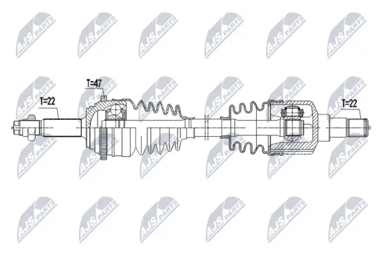 Antriebswelle Vorderachse links NTY NPW-DW-080 Bild Antriebswelle Vorderachse links NTY NPW-DW-080