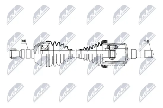 Antriebswelle Vorderachse links Vorderachse NTY NPW-DW-081 Bild Antriebswelle Vorderachse links Vorderachse NTY NPW-DW-081