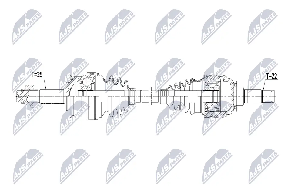 Antriebswelle Vorderachse links NTY NPW-DW-084