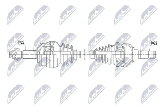 Antriebswelle Vorderachse links NTY NPW-DW-084 Bild Antriebswelle Vorderachse links NTY NPW-DW-084