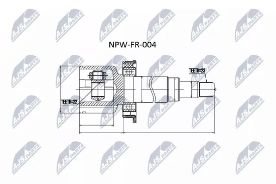 Gelenksatz, Antriebswelle getriebeseitig NTY NPW-FR-004 Bild Gelenksatz, Antriebswelle getriebeseitig NTY NPW-FR-004