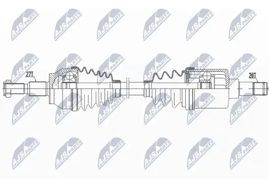 Antriebswelle Vorderachse links NTY NPW-FR-045 Bild Antriebswelle Vorderachse links NTY NPW-FR-045