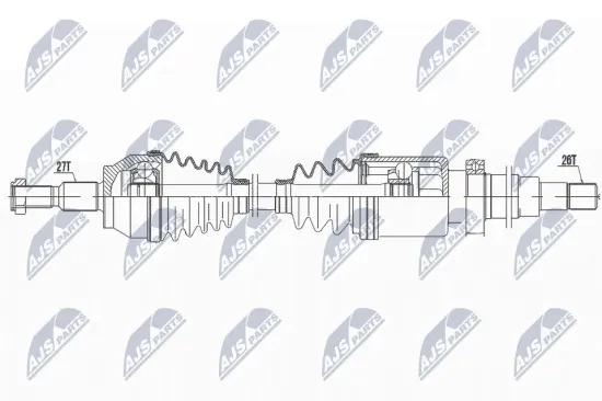Antriebswelle Vorderachse rechts NTY NPW-FR-046 Bild Antriebswelle Vorderachse rechts NTY NPW-FR-046