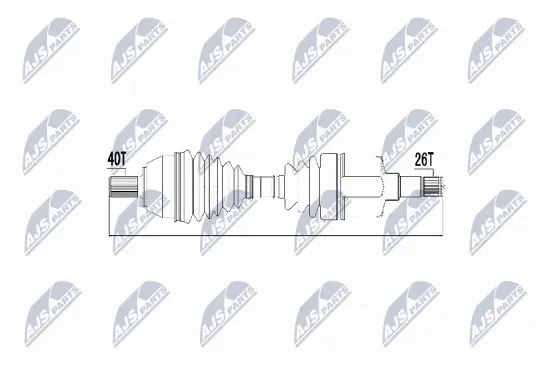 Antriebswelle Vorderachse links Vorderachse NTY NPW-FR-050 Bild Antriebswelle Vorderachse links Vorderachse NTY NPW-FR-050