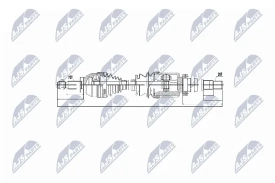 Antriebswelle Vorderachse rechts NTY NPW-FR-054 Bild Antriebswelle Vorderachse rechts NTY NPW-FR-054