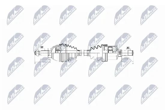Antriebswelle Vorderachse links Vorderachse NTY NPW-FR-055 Bild Antriebswelle Vorderachse links Vorderachse NTY NPW-FR-055