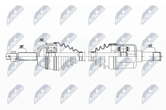 Antriebswelle Vorderachse links NTY NPW-FR-062 Bild Antriebswelle Vorderachse links NTY NPW-FR-062