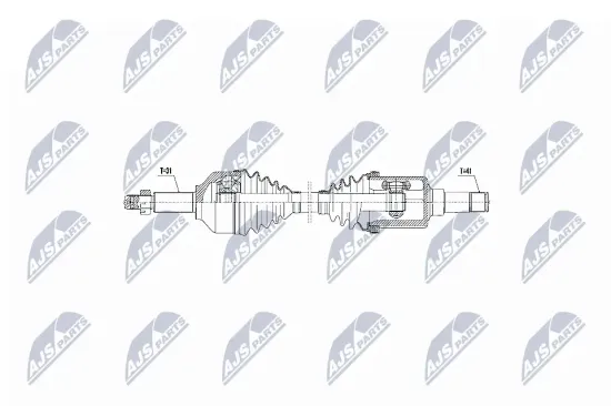 Antriebswelle Vorderachse links NTY NPW-FR-075 Bild Antriebswelle Vorderachse links NTY NPW-FR-075