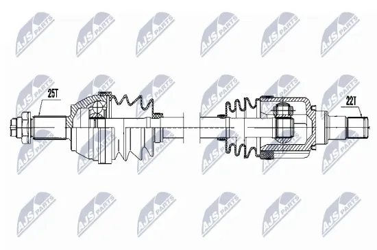 Antriebswelle Vorderachse links NTY NPW-FR-079 Bild Antriebswelle Vorderachse links NTY NPW-FR-079