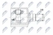 Gelenksatz, Antriebswelle Vorderachse links NTY NPW-FR-095