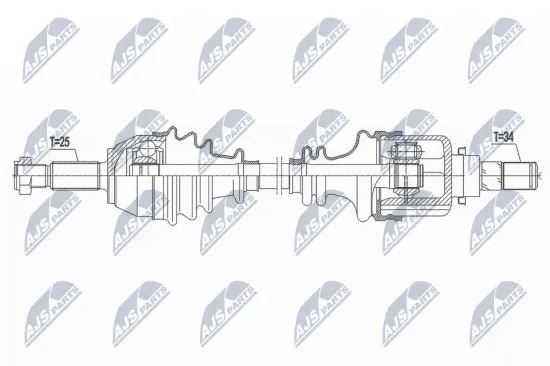 Antriebswelle Vorderachse links NTY NPW-FR-103 Bild Antriebswelle Vorderachse links NTY NPW-FR-103