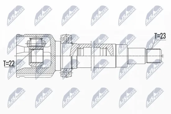 Gelenksatz, Antriebswelle Vorderachse rechts NTY NPW-FR-114 Bild Gelenksatz, Antriebswelle Vorderachse rechts NTY NPW-FR-114