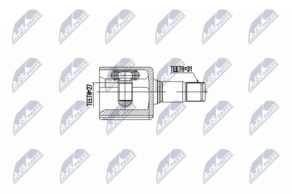Gelenksatz, Antriebswelle Vorderachse links NTY NPW-FR-124