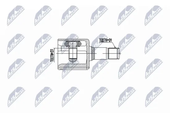 Gelenksatz, Antriebswelle Vorderachse links NTY NPW-FR-124 Bild Gelenksatz, Antriebswelle Vorderachse links NTY NPW-FR-124