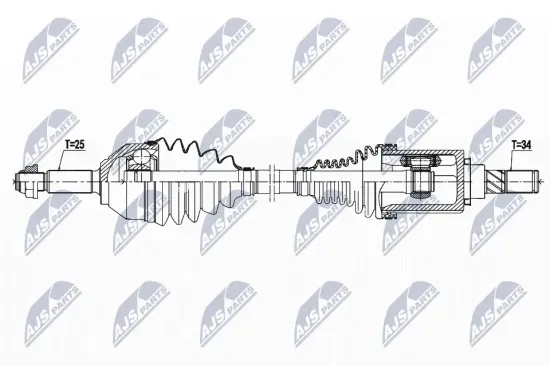 Antriebswelle Vorderachse rechts NTY NPW-FR-125 Bild Antriebswelle Vorderachse rechts NTY NPW-FR-125