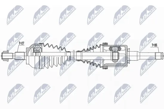 Antriebswelle Vorderachse links NTY NPW-FR-133 Bild Antriebswelle Vorderachse links NTY NPW-FR-133