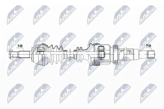 Antriebswelle Vorderachse rechts NTY NPW-FR-166 Bild Antriebswelle Vorderachse rechts NTY NPW-FR-166