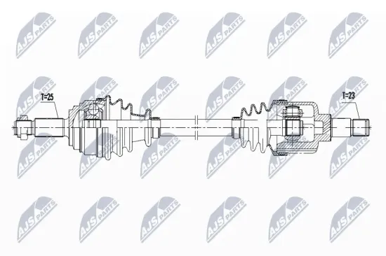Antriebswelle Vorderachse links NTY NPW-FR-167 Bild Antriebswelle Vorderachse links NTY NPW-FR-167