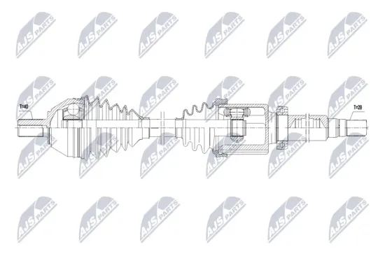 Antriebswelle Vorderachse rechts NTY NPW-FR-177 Bild Antriebswelle Vorderachse rechts NTY NPW-FR-177