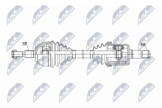 Antriebswelle Vorderachse links NTY NPW-FR-183 Bild Antriebswelle Vorderachse links NTY NPW-FR-183