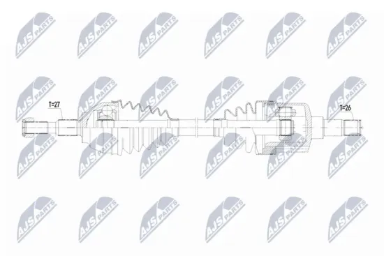 Antriebswelle Vorderachse links NTY NPW-FR-185 Bild Antriebswelle Vorderachse links NTY NPW-FR-185
