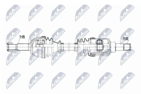 Antriebswelle Vorderachse links NTY NPW-AU-071 Bild Antriebswelle Vorderachse links NTY NPW-AU-071