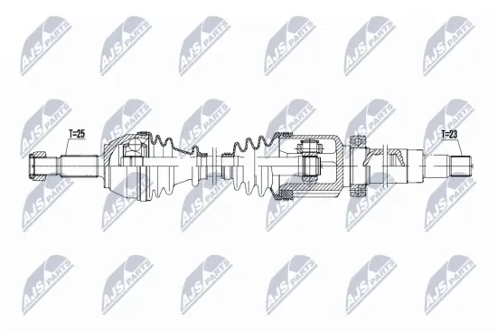 Antriebswelle Vorderachse rechts NTY NPW-FR-198 Bild Antriebswelle Vorderachse rechts NTY NPW-FR-198