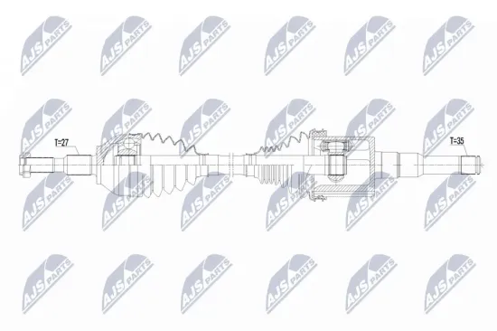 Antriebswelle Hinterachse links NTY NPW-AU-080 Bild Antriebswelle Hinterachse links NTY NPW-AU-080