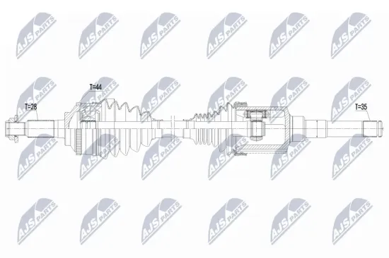 Antriebswelle Vorderachse links NTY NPW-FR-225 Bild Antriebswelle Vorderachse links NTY NPW-FR-225