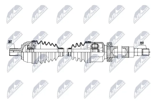 Antriebswelle Vorderachse rechts NTY NPW-FR-233 Bild Antriebswelle Vorderachse rechts NTY NPW-FR-233