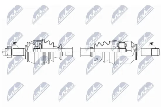 Antriebswelle Vorderachse links Vorderachse NTY NPW-FT-021 Bild Antriebswelle Vorderachse links Vorderachse NTY NPW-FT-021