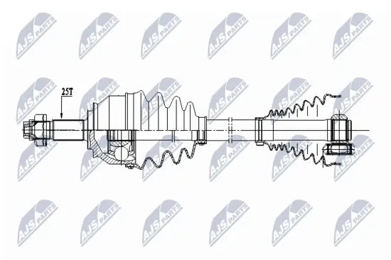 Antriebswelle Vorderachse rechts NTY NPW-FT-033 Bild Antriebswelle Vorderachse rechts NTY NPW-FT-033