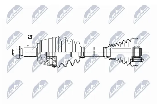 Antriebswelle Vorderachse links Vorderachse rechts NTY NPW-FT-035 Bild Antriebswelle Vorderachse links Vorderachse rechts NTY NPW-FT-035
