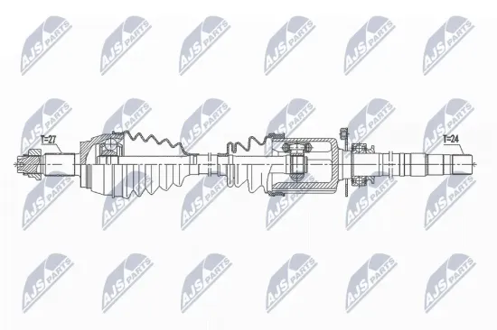 Antriebswelle Hinterachse rechts NTY NPW-JG-006 Bild Antriebswelle Hinterachse rechts NTY NPW-JG-006