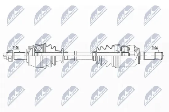 Antriebswelle Vorderachse links NTY NPW-FT-047 Bild Antriebswelle Vorderachse links NTY NPW-FT-047