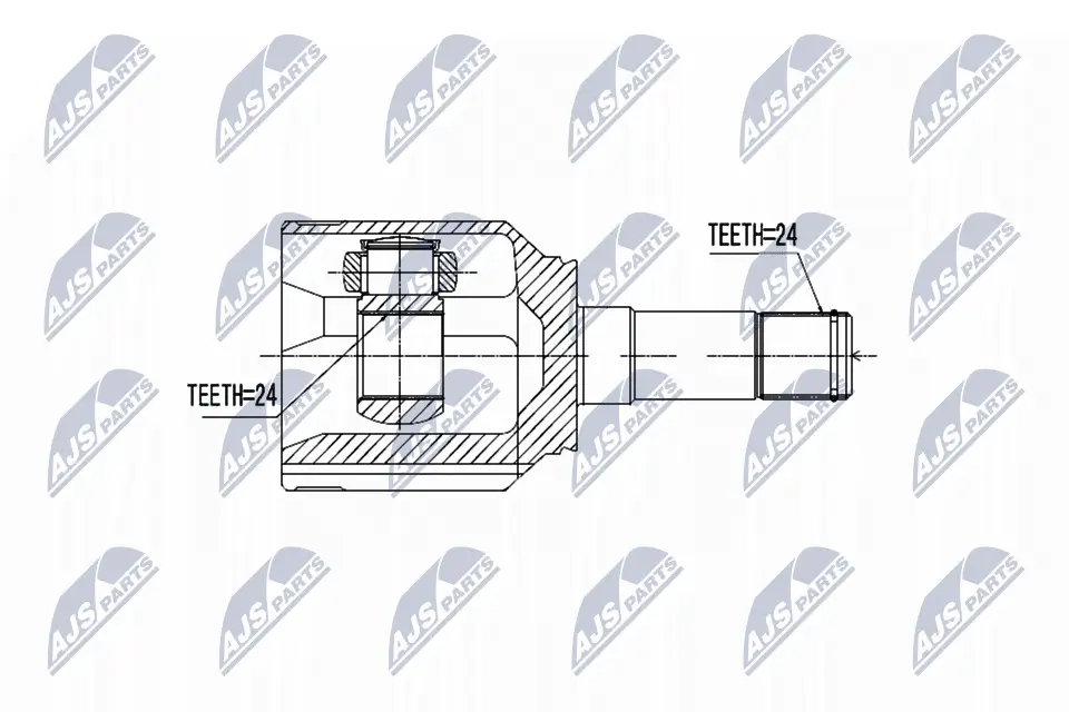Gelenksatz, Antriebswelle Vorderachse links NTY NPW-FT-048