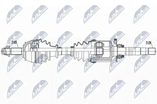 Antriebswelle Vorderachse rechts NTY NPW-FT-051 Bild Antriebswelle Vorderachse rechts NTY NPW-FT-051