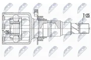 Gelenksatz, Antriebswelle Vorderachse rechts innen NTY NPW-FT-052