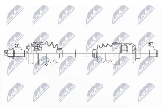 Antriebswelle Vorderachse links NTY NPW-FT-060 Bild Antriebswelle Vorderachse links NTY NPW-FT-060