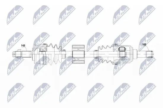 Antriebswelle Vorderachse rechts NTY NPW-FT-069 Bild Antriebswelle Vorderachse rechts NTY NPW-FT-069