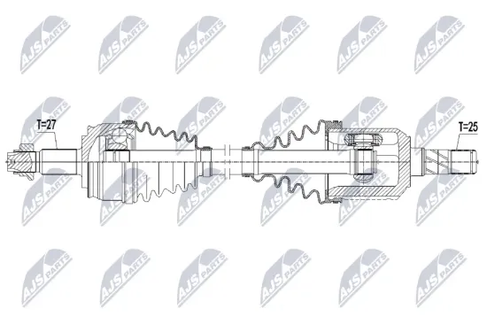 Antriebswelle Vorderachse links NTY NPW-FT-079 Bild Antriebswelle Vorderachse links NTY NPW-FT-079