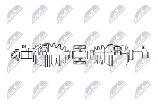 Antriebswelle Vorderachse rechts NTY NPW-FT-081 Bild Antriebswelle Vorderachse rechts NTY NPW-FT-081